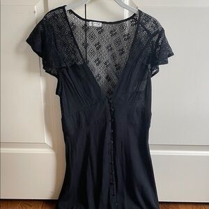 Elegant Black Lace Women Dress